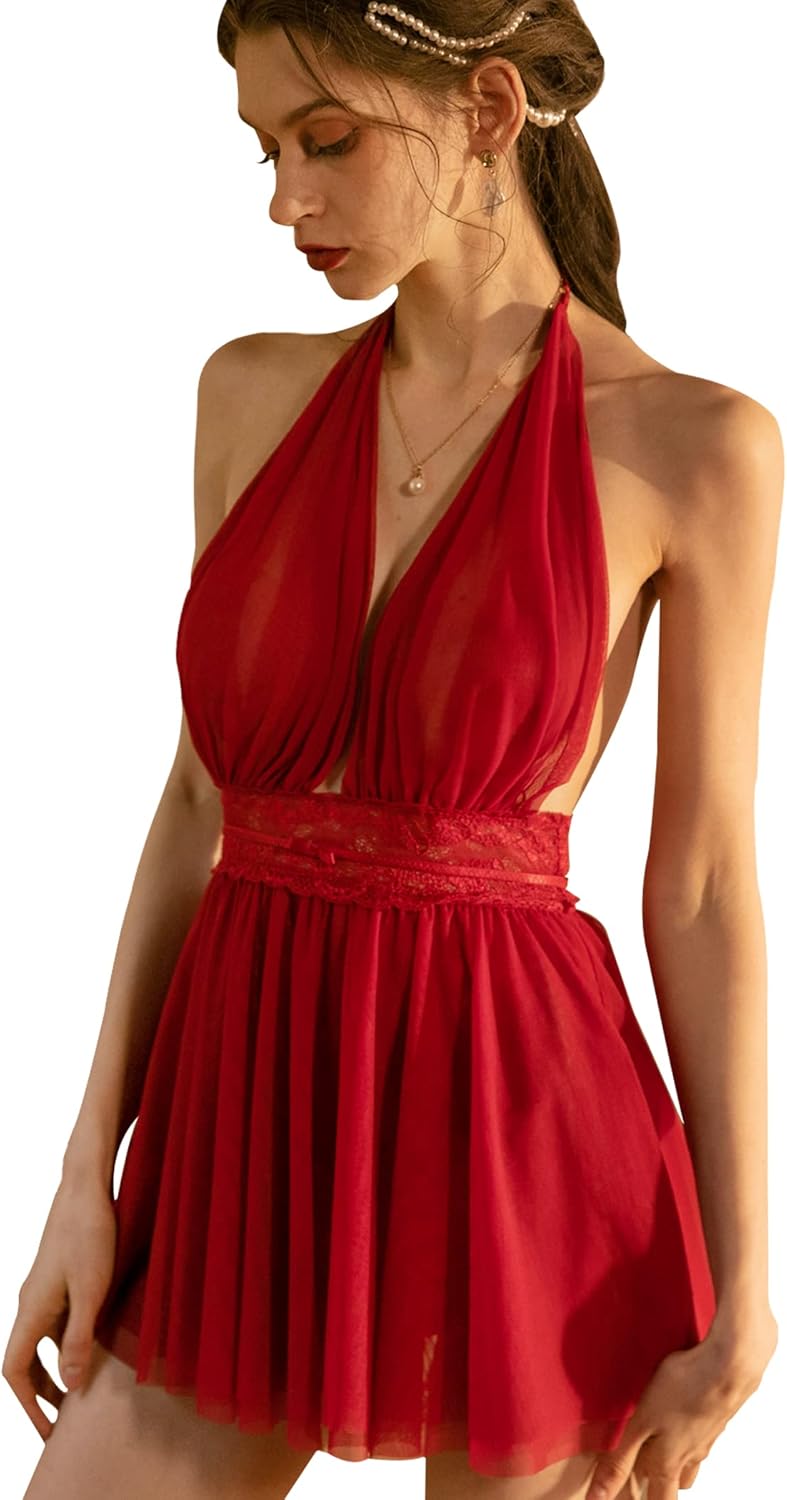 LUVME Moonlit Silk Lace Nightgown™